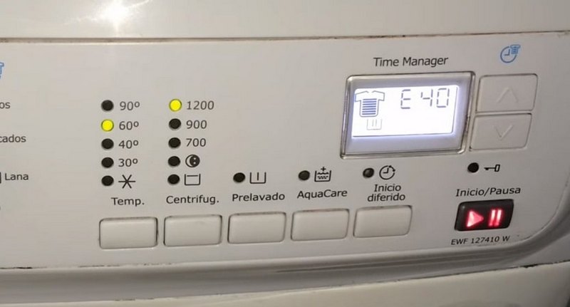 Коды ошибок стиральных машин Электролюкс