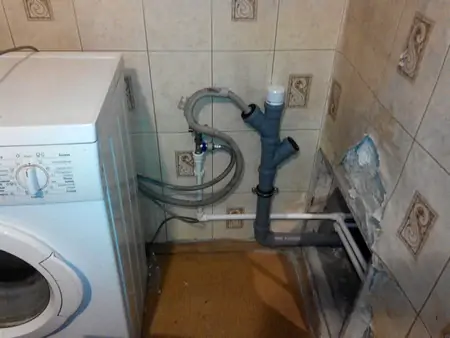 установка стиральной машины Электролюкс